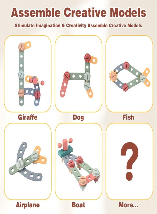 Vanplay Kids Tool Set for Boys - Montessori Toys for 3 4 5 Year Old Boy Christmas Birthday Gifts - 47 Pcs Wooden Toddler Tool Kits with Drill, Learning Educational Construction Toy for Kids Age 3-5 - Image 4